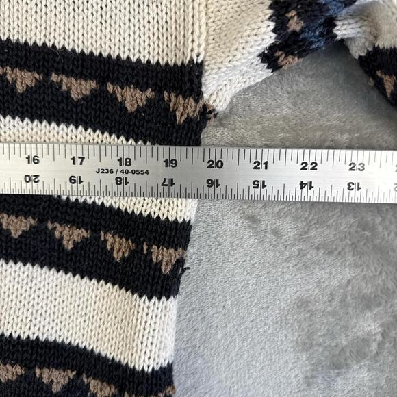 Vintage 90’s Syncs By Union Bay Cotton Blend Striped Turtleneck Sweater Size M - Picture 5 of 6